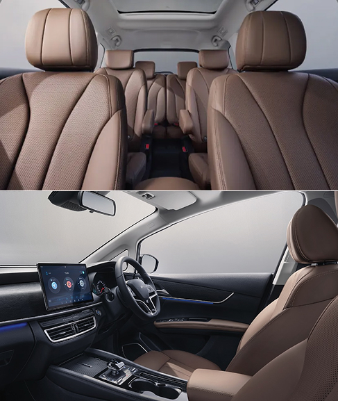 Luxury car interior seating